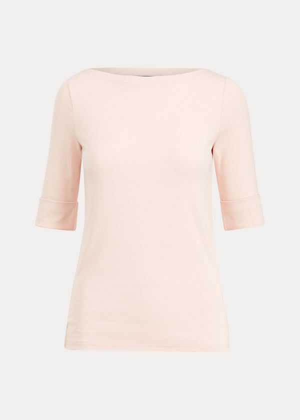 Tops Ralph Lauren Mujer Rosas - Cotton Boatneck - GIKMQ4621